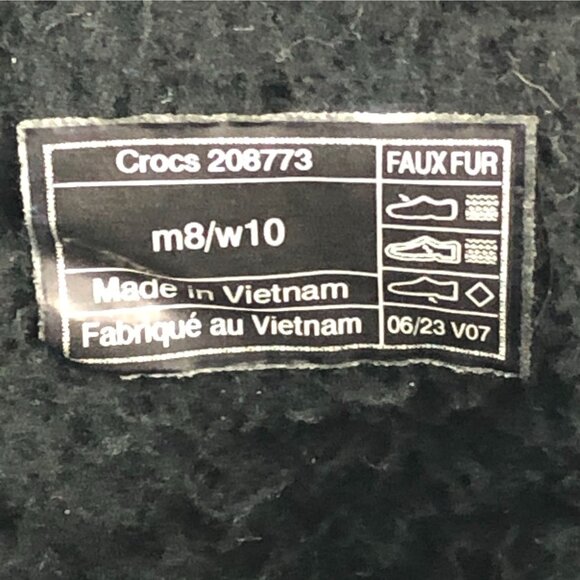 Crocs Unisex Size 8M 10W Duet Max Black Faux Fur Lined Toggle Lace Ankle Boots - Picture 14 of 15